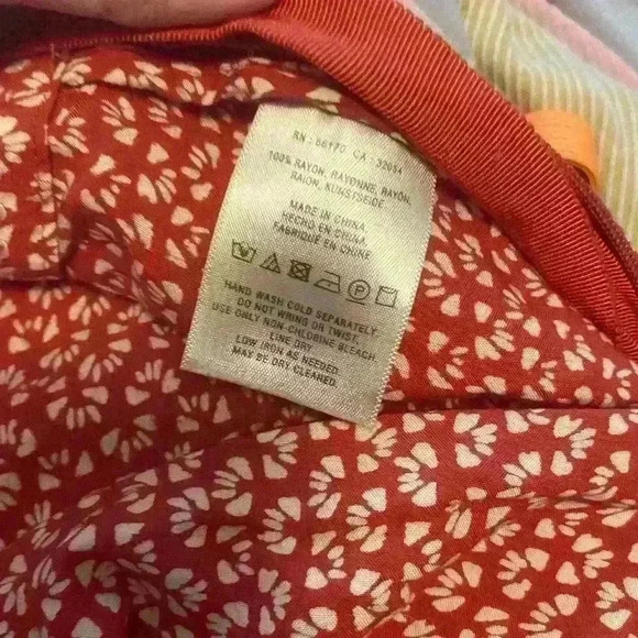 Maeve by Anthropology size 0 red white floral rayon flare side zip pants - Picture 3 of 4